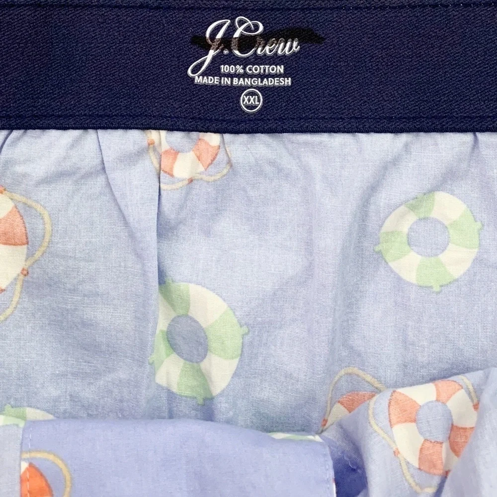 NWT J. Crew Men’s Printed Boxers In Purple Life Preserver Print